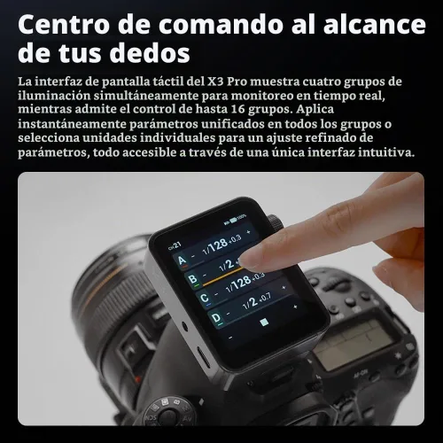 Vista 2 de Godox X3 Pro C X3Pro C TTL GODOX Trigger inalámbrico para Canon, pantalla táctil LCD de 2.4 pulgadas, batería de iones de litio de 2930 mAh