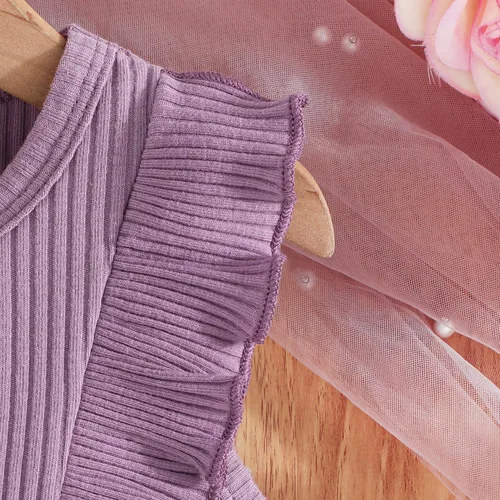 Vista 5 de Vestido de tul tutú para niñas pequeñas, sin mangas, con volantes, esponjoso, lindo, vestido de verano para fiesta escolar casual