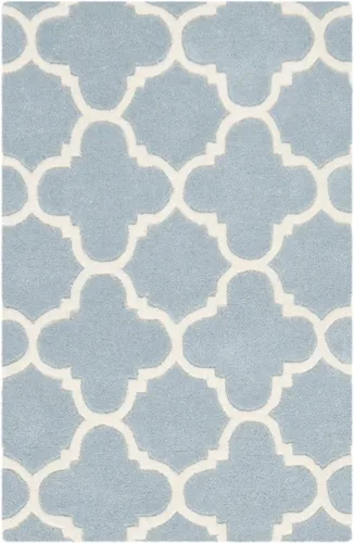 Vista 6 de SAFAVIEH Chatham Collection - Alfombra decorativa de 2 x 3 pies, color negro y marfil, lana cuadriculada enrejada hecha a mano, ideal para zonas