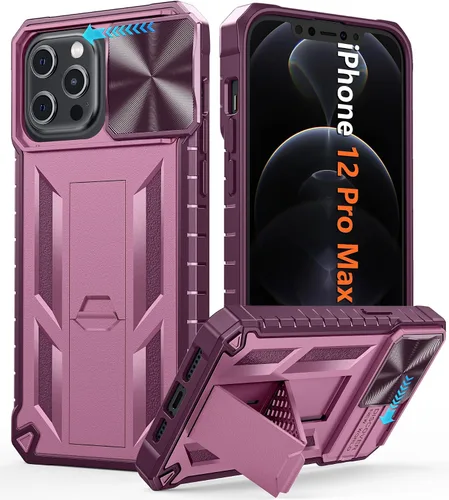 Vista 29 de FNTCASE for iPhone 11-Pro Phone Case: Military Grade Drop Proof Mobile Cover with Kickstand & Slide Rugged Shockproof Bumper Heavy Duty Protector