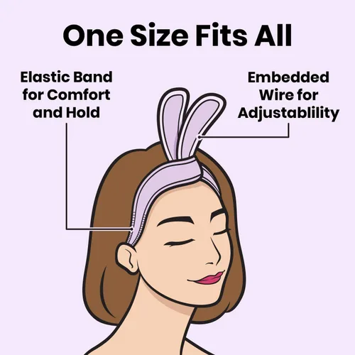 Vista 3 de Lindo Twist-N-Twirl - Diadema de lavado facial, talla única, ajustable, cómoda tela de felpa, antideslizante, perfecta para máscaras, para mujeres