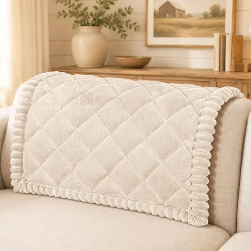 Vista 40 de Smiry Couch Cover for Dogs, Non Slip Washable Pet Sofa Protector for Large Dogs, Cats, Fuzzy Plush Sofa Covers Backrest & Armrest, Against Fur, Dirt