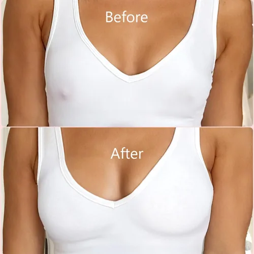 Vista 5 de ENBAB Nipple Covers for Women, Reusable Adhesive Silicone Bra Pasties for No Show Strapless Dress