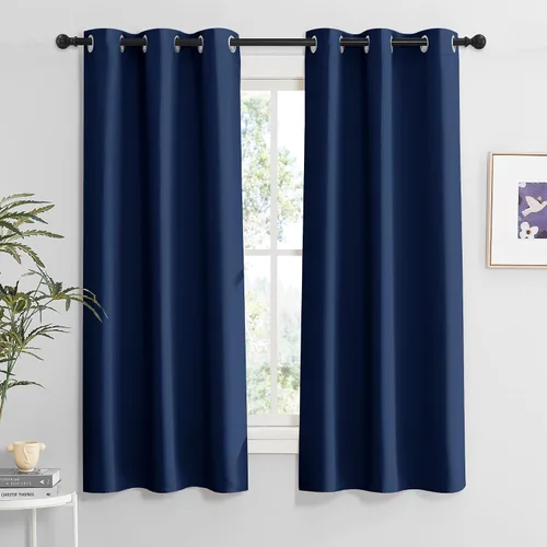 Vista 37 de RYB HOME - Cortinas para armario de 36 pulgadas, cortinas para oscurecer la habitación con ojales resistentes a la oxidación, cortinas de Aqua