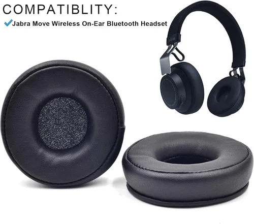 Vista 5 de Defean Protein - Almohadillas de piel para auriculares Jabra Move / 25h También para auriculares Plantronics BackBeat FIT 505 500, piel
