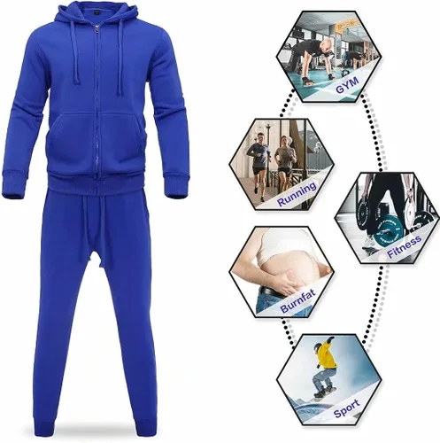 Vista 3 de Zusmen Chándal para hombre, chamarras y pantalones de 2 piezas
