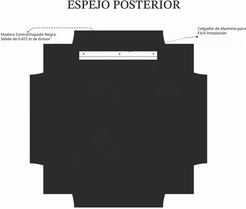 Vista 7 de Kelly Miller Espejo de pared decorativo con borde festoneado de lámina