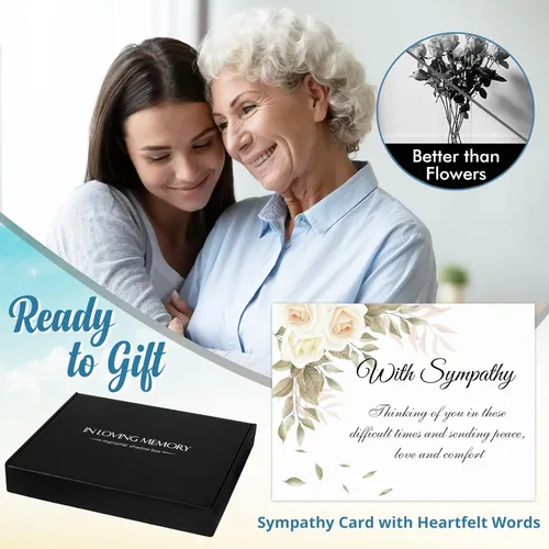 Vista 4 de Caja de sombra LED para regalos conmemorativos, regalo de condolencias en memoria de un ser querido, regalo de recuerdo por pérdida de madre, padre