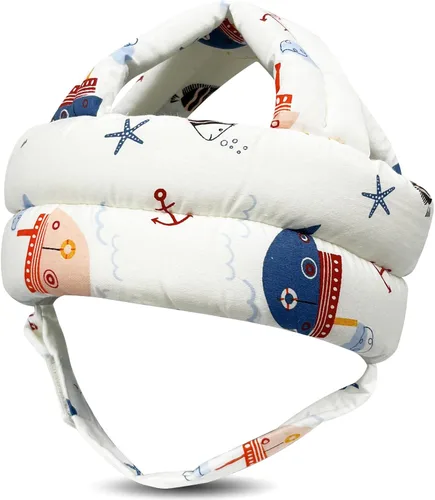 Vista 8 de Protector de cabeza de bebé para gatear caminando, casco de bebé ajustable sin golpes y cojín suave, gorra de seguridad infantil para niños que