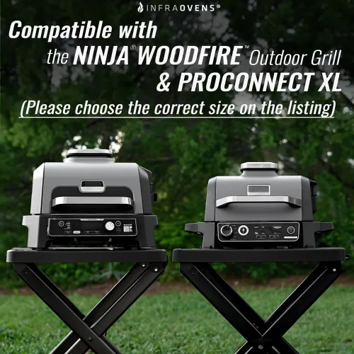 Vista 2 de Accesorios para parrilla de exterior Ninja Woodfire OG701 OG751, alfombrillas reutilizables no desechables antiadherentes para freidora de aire