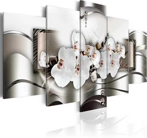 Vista 36 de Lienzo decorativo con impresión artística de diseño de orquídea de Artgeist Orquídea #01