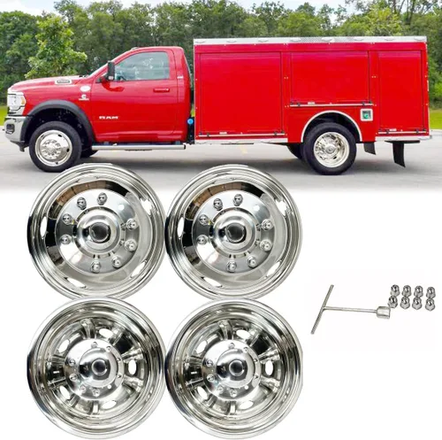 Vista 12 de 4pcs 16" pulido 304 simuladores de rueda de acero inoxidable para Sprinter Van