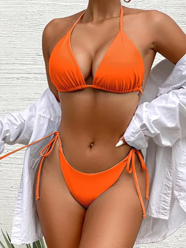 Vista 16 de Rajputana Conjunto de bikini para mujer, traje de baño brasileño de dos piezas con tanga