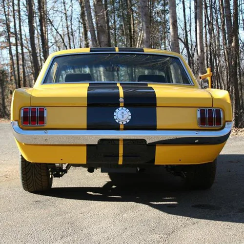 Vista 2 de Adhesivo adhesivo de vinilo con diseño de rayas compatible con Ford Mustang clásico 1965-1973 (negro)