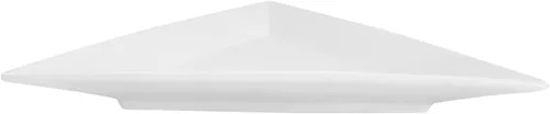 Vista 2 de CAC China TUP-16 Triumph - Plato triangular de porcelana súper blanca de 10 pulgadas, caja de 12