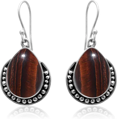 Vista 20 de Veracity Jewelry - Aretes de plata de ley con piedras preciosas para mujeres y niñas, regalo para su cumpleaños, aniversario, esposa, mamá, novia