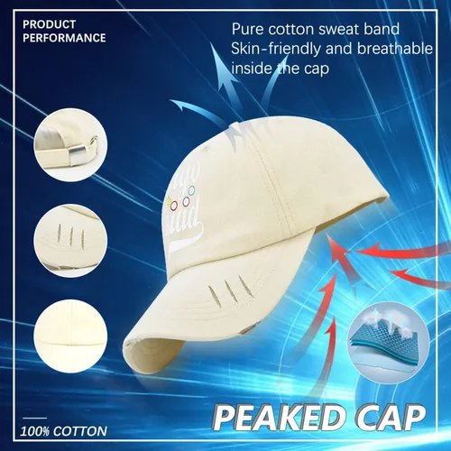 Vista 7 de Baseball Cap Caps Bingo Squad Dad Hats for Men Vintage Denim Hat Adjustable