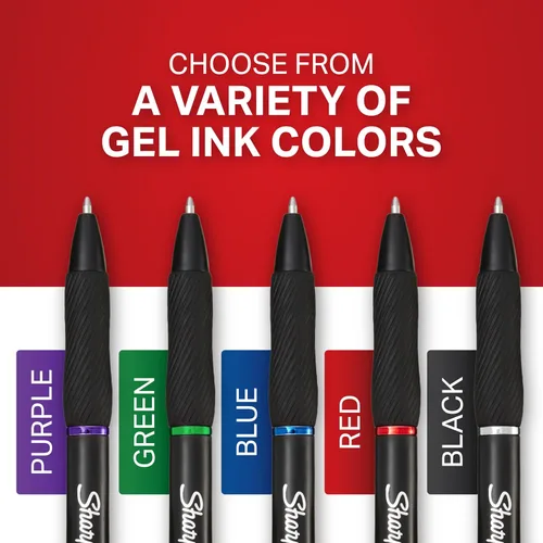 Vista 3 de Sharpie S-Gel, bolígrafos de gel, punta gruesa (0.039 pulgadas), bolígrafo de gel de tinta azul, 36