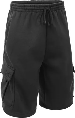 Vista 2 de pantalones cortos de verano con cordón de forro polar para hombre, M-7XL