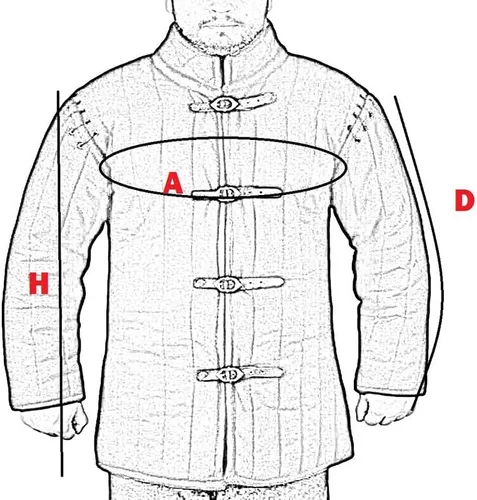 Vista 4 de Gambeson DIAOMOD acolchado de algodón grueso para LARPHemaCosplay