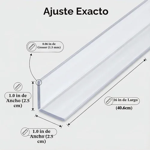 Vista 3 de Protector de esquina de pared transparente autoadhesivo (certificado como respetuoso con el medio ambiente), 6 protectores de esquina y protector