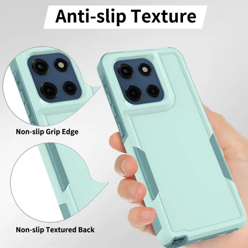 Vista 68 de Jeylly para Moto G Stylus 5G 2021 Funda con [2 Pack] Protector de Pantalla de Vidrio Templado, Protección Grado Militar Anti-Arañazos, Funda A