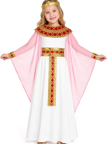 Vista 6 de Liitrsh Conjunto de disfraz egipcio para niños de Halloween Azul