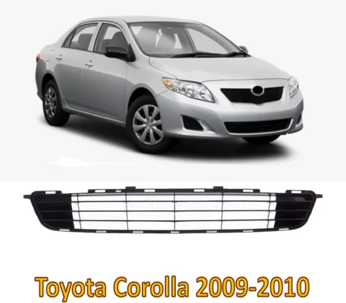 Vista 6 de Rejilla de defensa delantera 2009 2010 Compatible con Toyota Corolla Sedán (Base CE LE XLE XRS S) Rejilla delantera Cubierta de defensa delantera