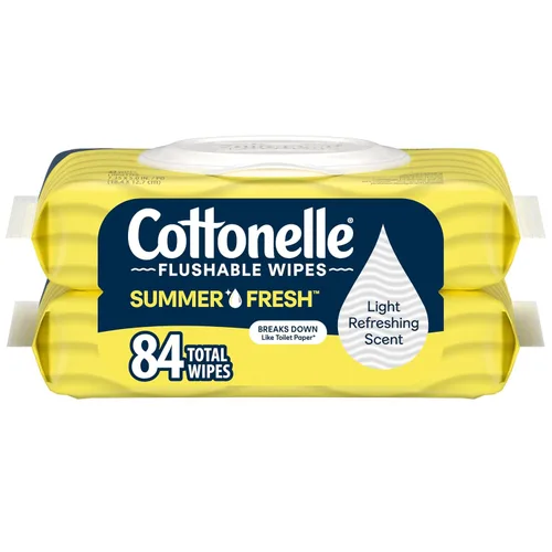 Vista 15 de Cottonelle Toallitas húmedas desechables sin fragancia, toallitas húmedas para adultos, 2 paquetes con tapa abatible, 42 toallitas por paquete