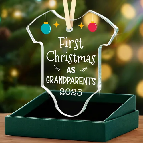 Vista 23 de Regalos para papá que espera: regalo de revelación de Navidad para nuevos padres, promocionado a papá nuevo papá por primera vez, adorno de Navidad