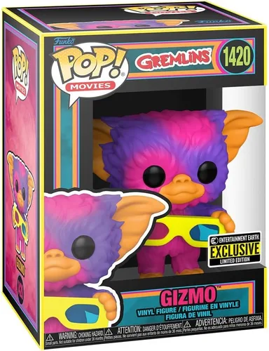 Vista 2 de Funko Gremlins Gizmo - Figura de vinilo de Gizmo Black Light Pop! - Entertainment Earth Exclusive (#1420)