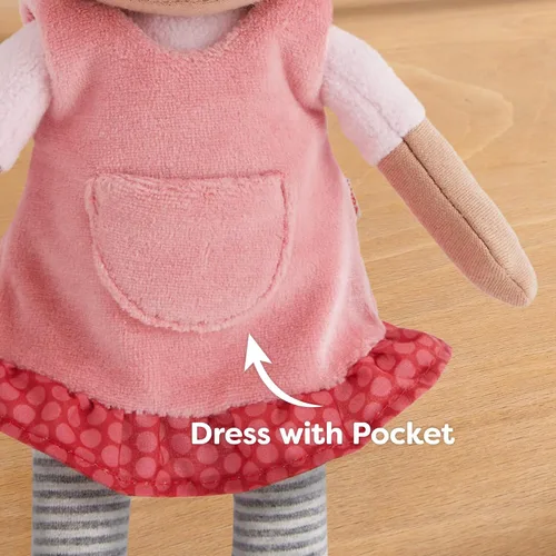 Vista 5 de HABA Snug Up Camilla - Muñeca suave de 10 pulgadas, lavable a máquina, perfecta para acurrucarse, primera muñeca suave y figura de felpa para niños