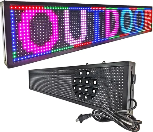 Vista 10 de Letrero LED Programable HS, Letreros de Neón Abiertos con Desplazamiento Digital para Exteriores, Pantalla de Visualización de Mensajes
