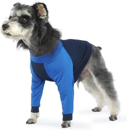 Vista 16 de LeLePet Traje de recuperación para perros para las patas delanteras, manga para perros para detener la lamida, protector de codo para lesiones