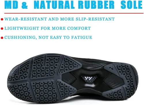 Vista 3 de Zapatillas deportivas de squash para mujer, a la moda, para raquetbol, tenis atléticos, tenis de cancha, antideslizantes, zapatos de bádminton