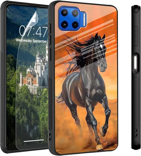 Vista 39 de Funda para Motorola Moto Edge 2022, cubierta trasera de vidrio templado con protector de pantalla, funda protectora a prueba de golpes para Motorola