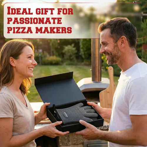 Vista 7 de KITCHEN PERFECTION Guantes de silicona para horno de pizza, guantes extremadamente resistentes al calor para hornos de pizza al aire libre e