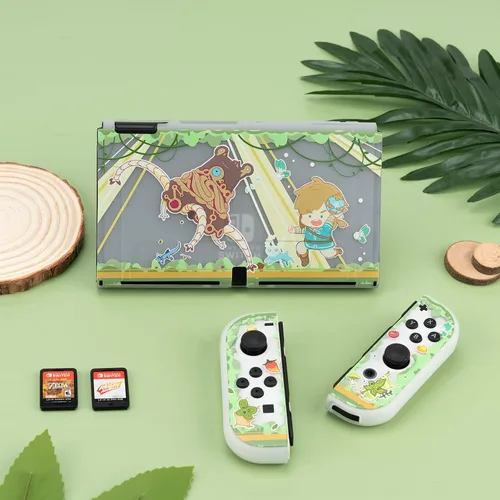 Vista 7 de Zelda Funda protectora Funda protectora acoplable compatible con Switch OLED diseño todo en uno diseño antiarañazos y absorción de golpes funda