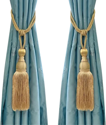Vista 12 de Venta de maravillosos alzapaños de cortina para cortinas para el hogar, accesorios de cierre de hebilla trenzada, accesorios para cortinas de Beige