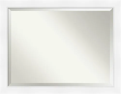 Vista 83 de Amanti Art - Espejo de baño blanco para sobre lavabo, espejo de tocador rectangular blanco de 35x45 para gabinete, marco moderno extragrande, se