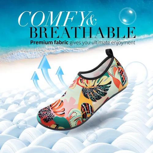 Vista 2 de Homitem Zapatos de agua para mujeres y hombres, calcetines acuáticos para natación, playa, piscina, río, sin cordones, de secado rápido