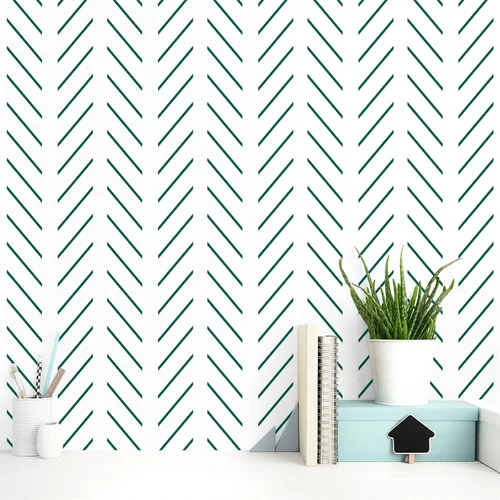 Vista 10 de Orainege - Papel de colgadura adhesivo negro y blanco con diseño de espina de pescado, papel de contacto para baño, 17.7 x 78.7 pulgadas, papel