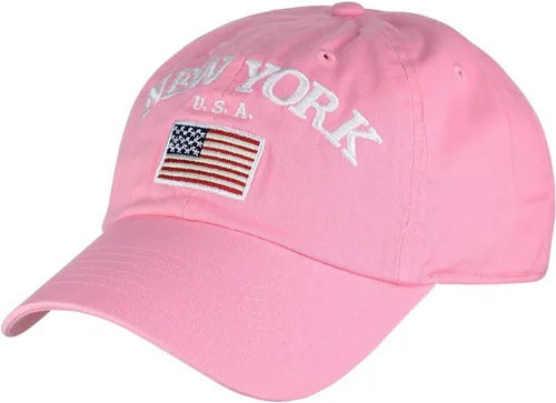 Vista 9 de NYFASHION101 Gorra ajustable de perfil bajo bordada con la bandera de Nueva York EE. UU Negro