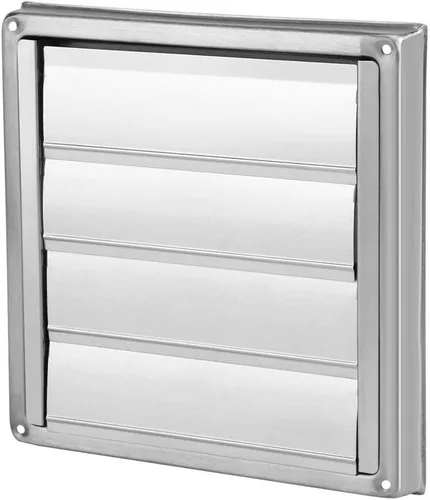 Vista 7 de Parrilla de conducto de ventilación de aire, salida de ventilador extractor de secadora de aire de pared de acero inoxidable de 3.937 in
