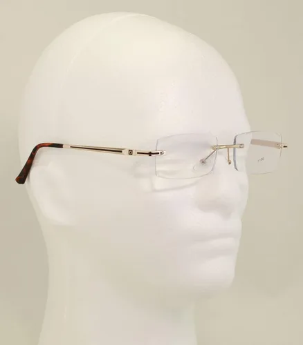 Vista 5 de Gafas de lectura UV con bloqueo de diamante sin montura de metal para hombre, anti bloqueo azul, lectores de lentes transparentes