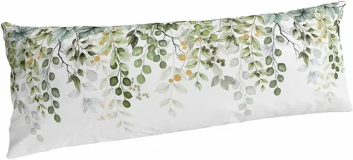 Vista 9 de Fundas de almohada de hojas verdes salvia, tamaño King, fundas de almohada suaves transpirables y refrescantes largas para cama y sofá, 20 x 40