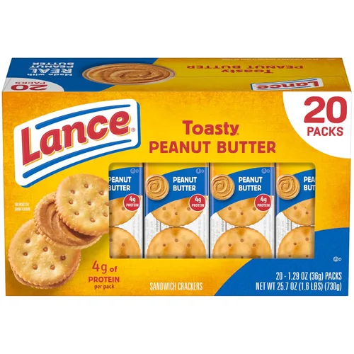 Vista 27 de Lance - Galletas saladas tipo sándwich, Captain's Wafers, paquete variado, 10 paquetes individuales, 6 sándwiches en cada uno
