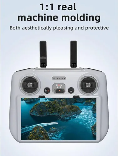 Vista 2 de Funda de silicona para DJI Air 3 RC 2 Controller Funda protectora RC Accesorios de control remoto (gris)