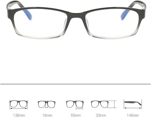 Vista 3 de DEPEYE 3 PRS - Gafas de luz azul anti para hombre y mujer, lentes de distancia de 0.5