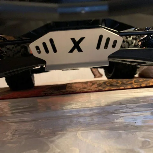 Vista 3 de Camión Acero Inoxidable Chasis Armadura Skid Placa Versión Hueca -5pcs Set para Traxxas X-Maxx XMAXX 6S 8S